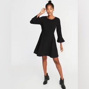 Fit and Flare Bell Sleeve Dress